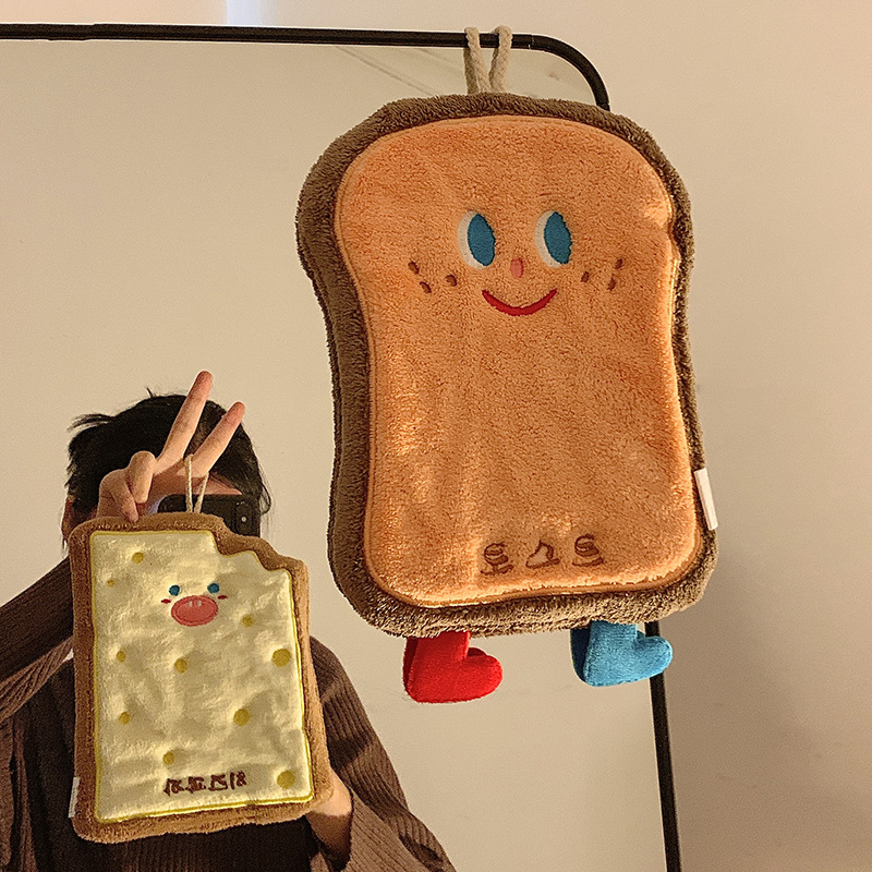 Toilet Wipe Hand Towel Cute Hanging Cartoon Hand Gifts Absorbent Hanging Stinky Handkerchief Towel Wash Small Square Towel