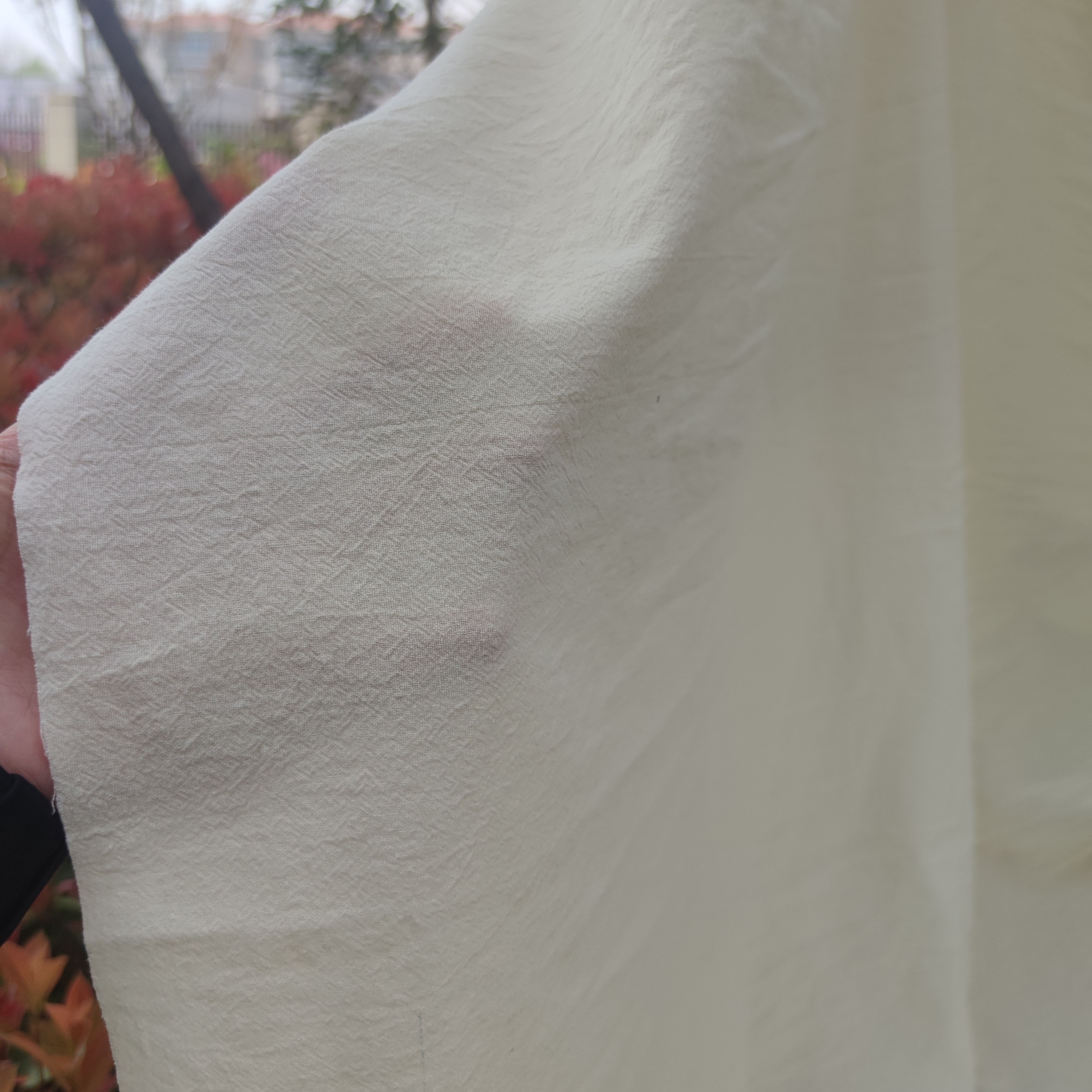 Cotton and Linen High-End Retro Beige Curtains Native Cloth Cotton and Linen Cream Style Tablecloths Wedding Background Curtains Others