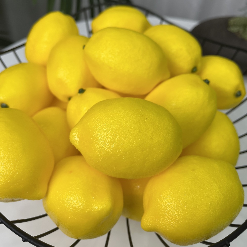 Source factory cross-border simulation lemon 75 yellow lemon artificial foam fake fruit model decoration props