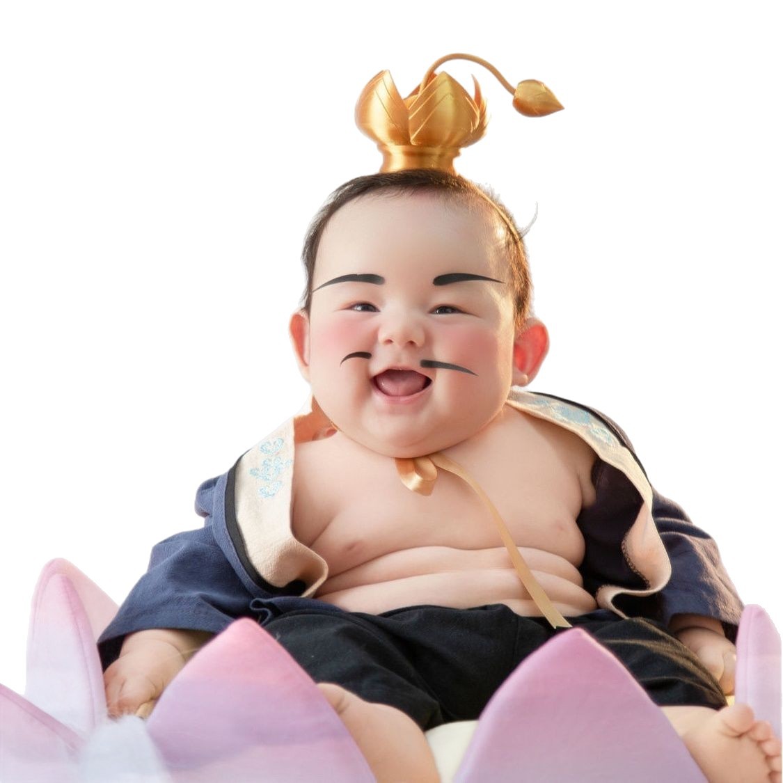 Taiyi Zhenren Cosplay 100-Day Birthday Photo Shoot Outfit, Nezha 2: the Magic Child's Sea Adventure Children's Photography Costume