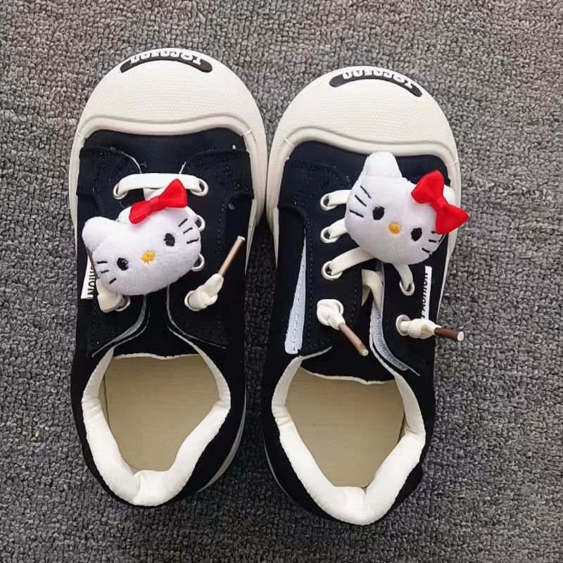 Cute three-dimensional mini helloKitty cartoon shoelace buckle shoe flower canvas shoes decorative shoes accessories