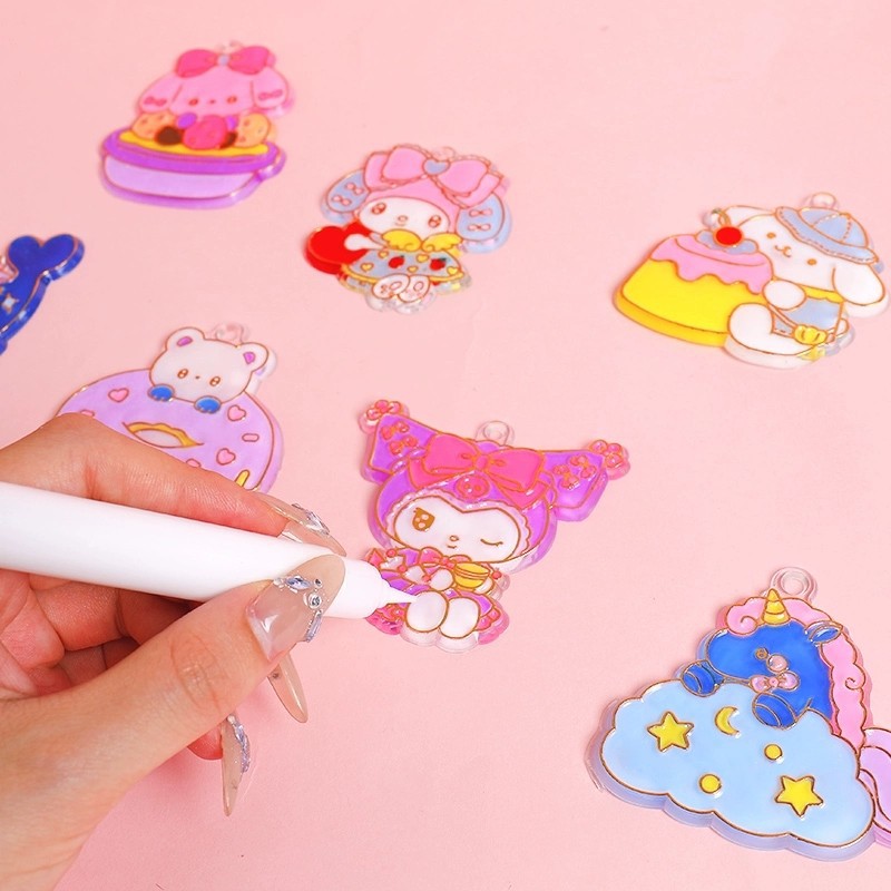 Non-baking glue painting diy cream glue handmade toy pendant children's pigment painted pendant mold small accessories