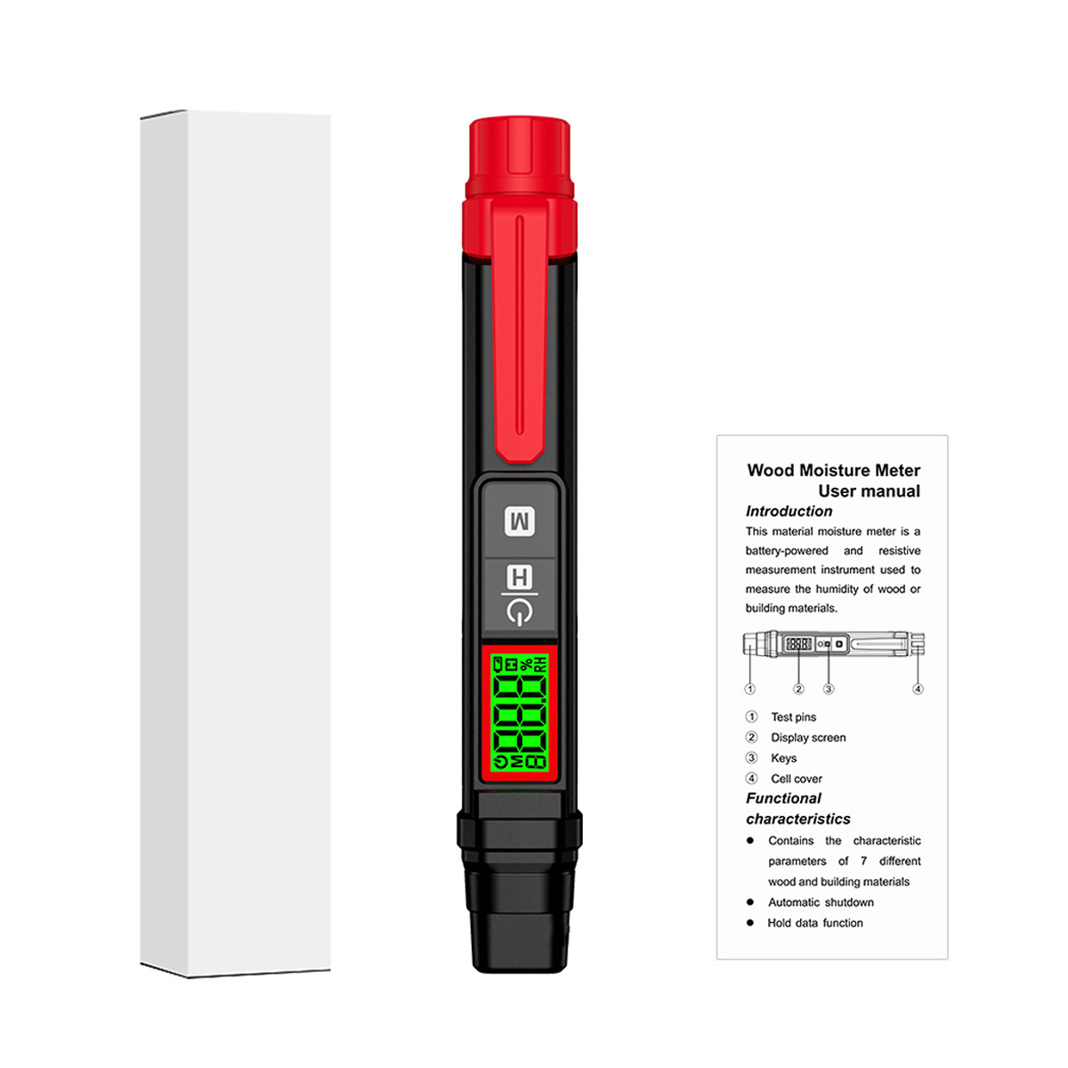 HABOTEST/Huabo HT67 Wood Moisture Detector Quick Measurement Moisture Content Humidity Detection Wood Moisture Meter