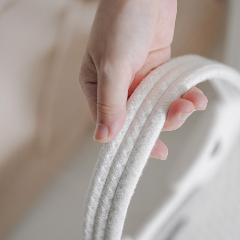 ins Cotton Rope Crib Newborn Hand Basket Baby Cradle Outdoor Sleeping Basket Portable Furniture Shooting Artifact