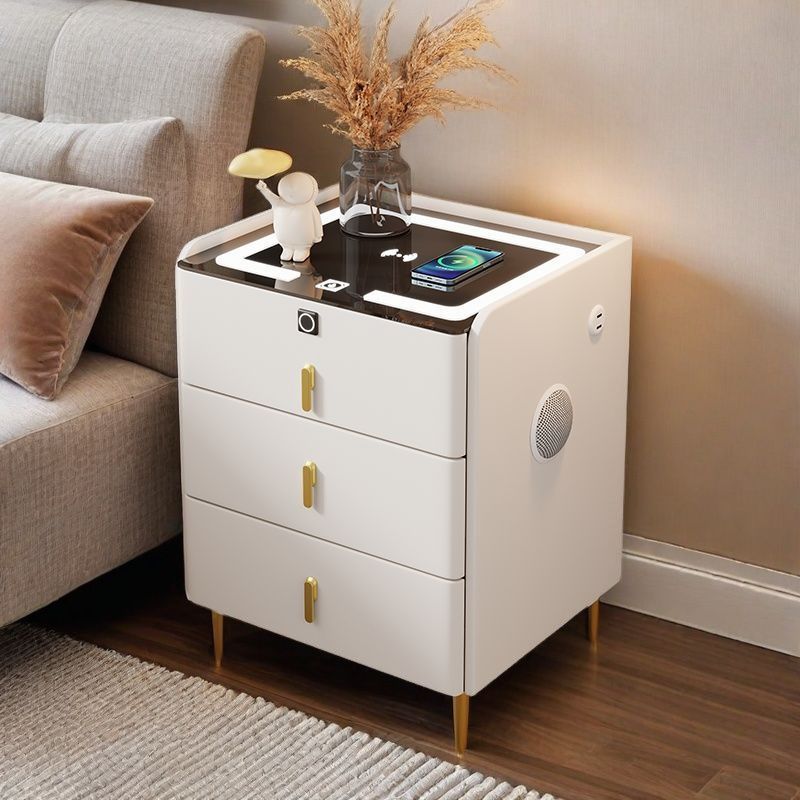 Modern Simple Popular Smart Bedside Table for Home Use 40*40*60cm Wide Small Bedside Storage Cabinet