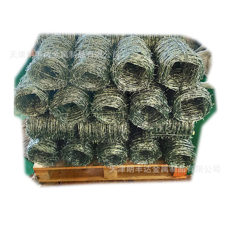 Tianjin Hot-Dip Galvanized Barbed Wire Rope Single and Double Strand Iron Tangle Rope Anti-Climbing Anti-Theft Barbed Wire