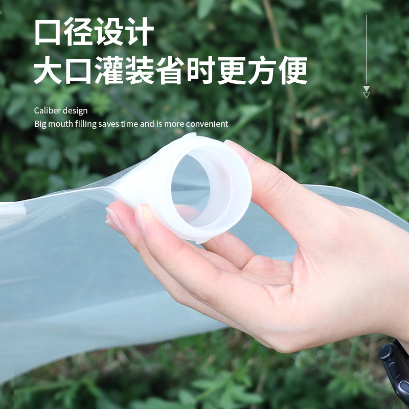 Cross-border folding portable drinking bag outdoor hiking water storage bag thickened large capacity portable camping nozzle bag