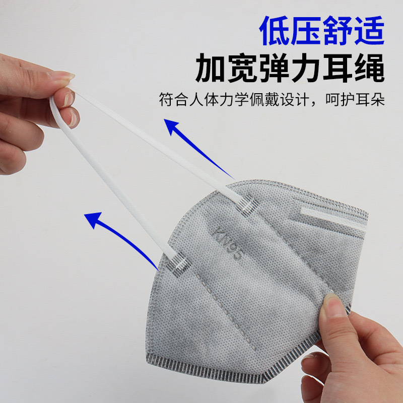 kn95 industrial dust mask with breathing valve activated carbon mask head-worn eight-layer protective independent packaging mask