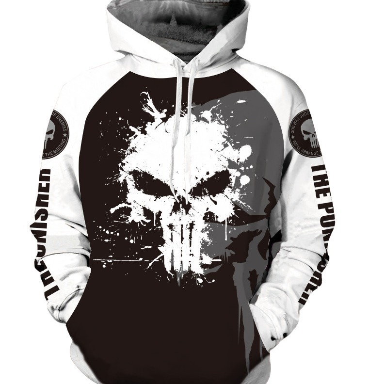 Marvel Punisher Punisher 3D Digital Printing Hooded Casual Men's and Women's Hoodie cosplay Anime Hoodie