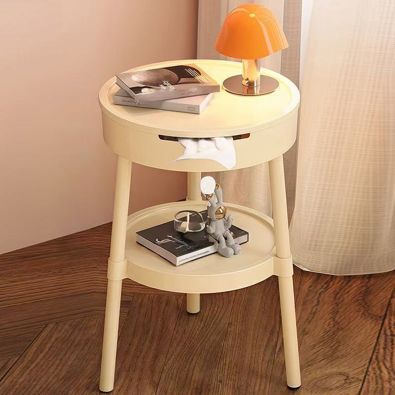 Столик для дивана, переносной прикроватный столик, кофейный столик в кремовом стиле, тумба для хранения