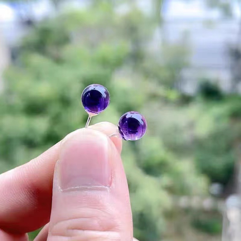 S925 Natural Amethyst Earrings with a High-End Feel, Agate Drop Earrings, National Style Jewelry for Women, Niche Jade Pure Silver National Trend Style