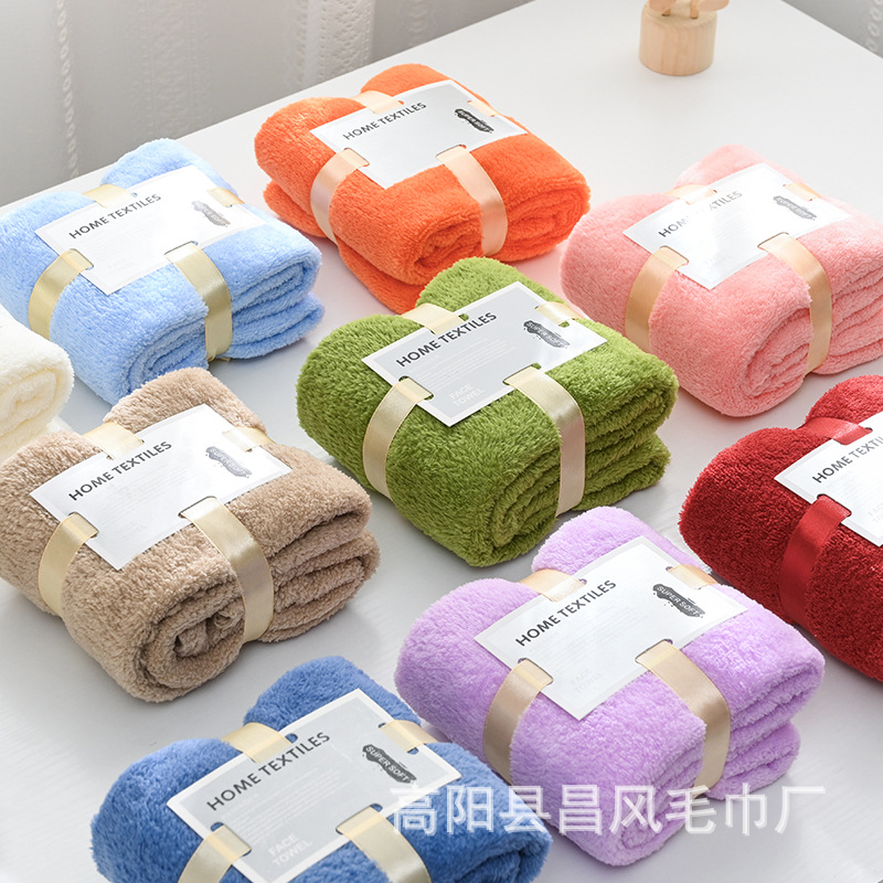 Towel Accompanying Gift Coral Fleece Wedding Gift Box with Square Towel Happy Shop Holiday Gift Creative Gift