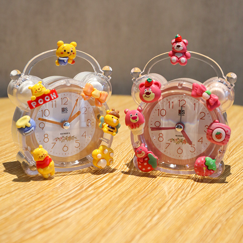 Student handmade cream glue diy alarm clock material bag children's educational teaching clock girl wake-up clock toy