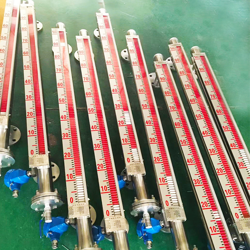 Magnetic Flip Board Level Gauge Water Level Gauge Stainless Steel with Remote Transmission 4-20Ma Oil Level Boiler Water Top-Mounted Side-Mounted Level Gauge