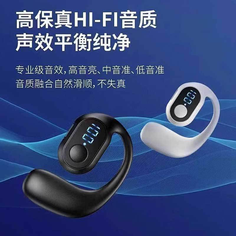 New Over-The-Ear Digital Display Wireless Bluetooth Headset, High Quality, Noise Reduction, Sports and Running, Long Battery Life, Non-In-Ear
