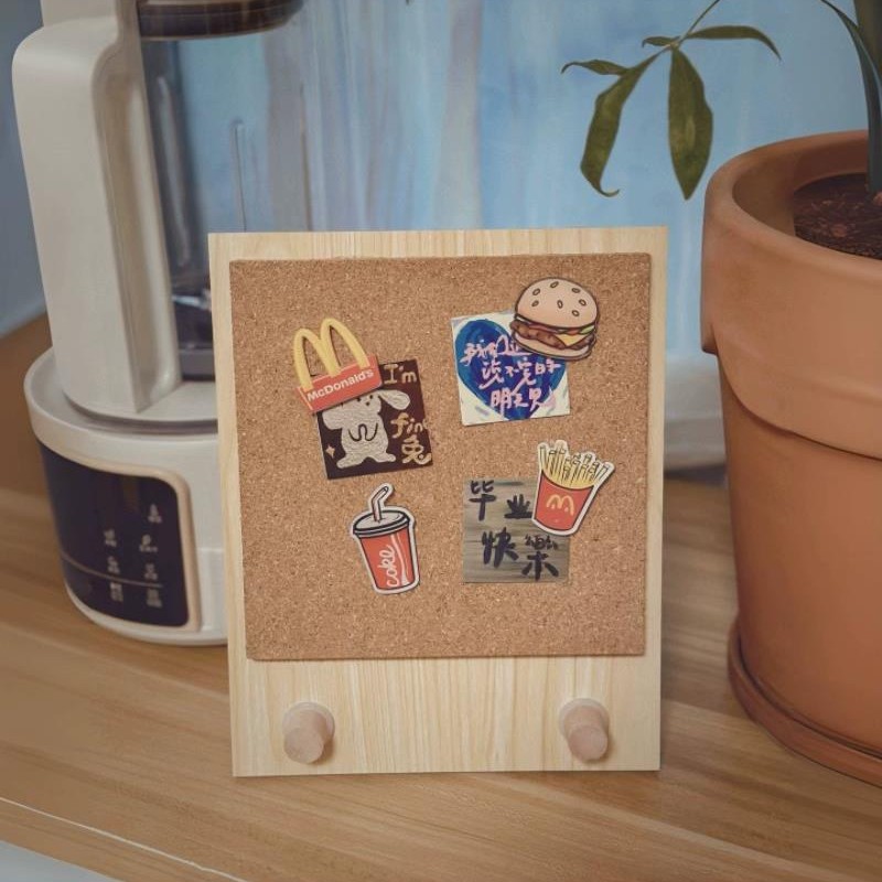 Nordic Desktop Cork Board Message Note Photo Vertical INS Wind Office Cafe Tips