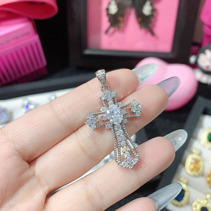 Cene Dazzling Luxury High-Quality Gold-Plated Colorful Gemstone Pendant Women's Japanese and Korean Popular Rich Woman Versatile Party Necklace