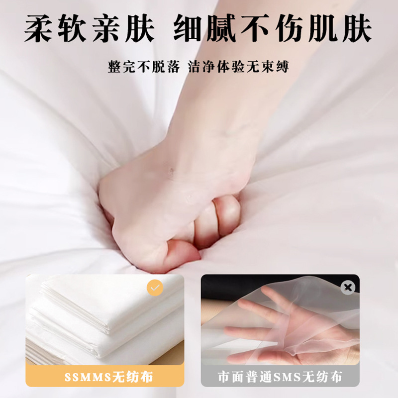 Disposable Bed Sheet Quilt Cover Pillowcase Hotel Homestay Hotel Cleaning Fee-Free Travel Products for One Guest