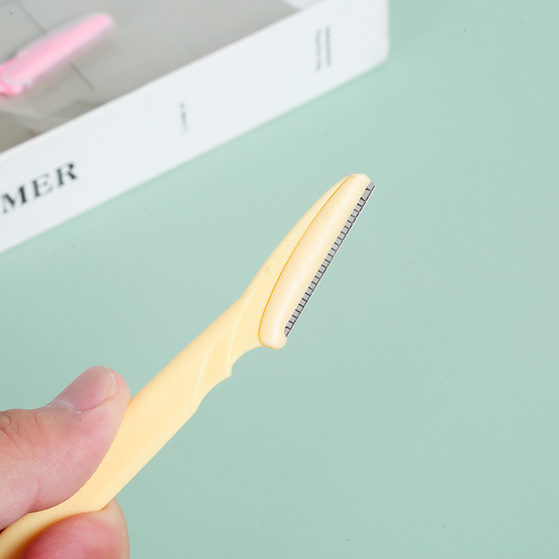 Foreign trade cross-border sharp safety with net eyebrow trimming knife eyebrow scraper anti-scratch eyebrow scraping blade beauty salon tools