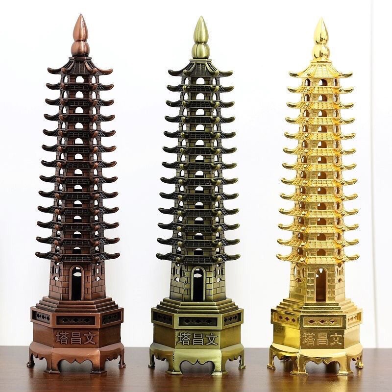Чистомедный Вэньчан Тауэр, 13-, 9- и 7-этажные, настольные украшения для студентов