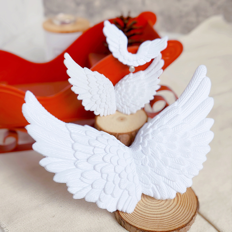 Factory Direct sale a variety of white angel wings plastic bottle blowing wings Christmas crafts DIY accessories