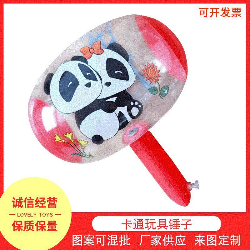 PVC material children's inflatable hammer with bell will be called small hammer floor goods inflatable children's toy in stock