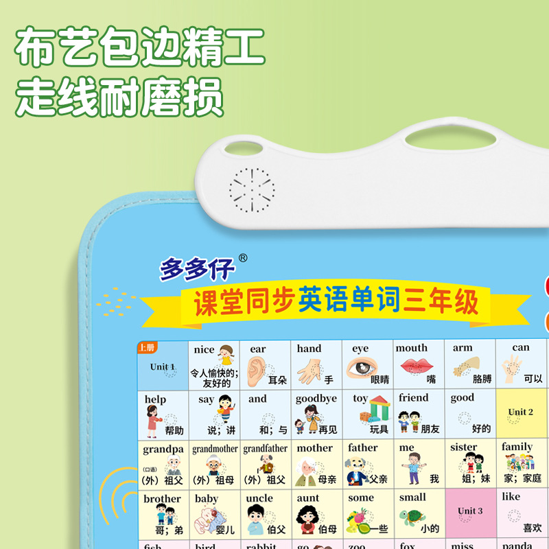 Double-Sided 26-Letter English Alphabet Chart with 48 International English Phonetic Symbols, Audio Wall Chart for Vocabulary and Natural Spelling Intelligence Development