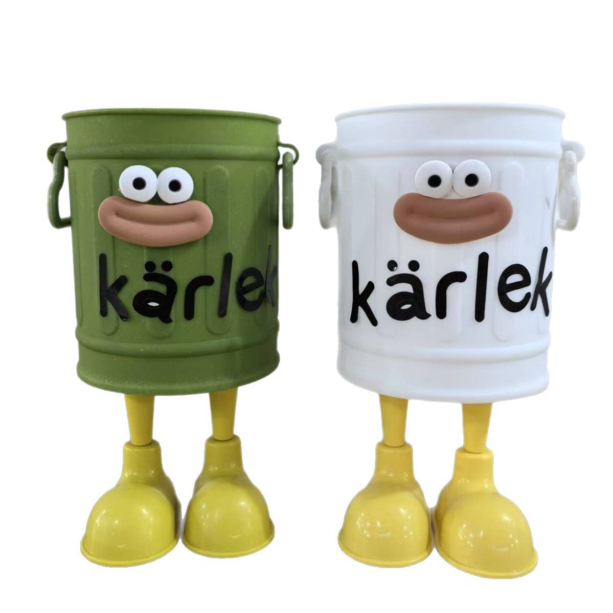 Ins high-value cartoon personalized pen holder student desktop office large capacity cute simple retro storage bucket