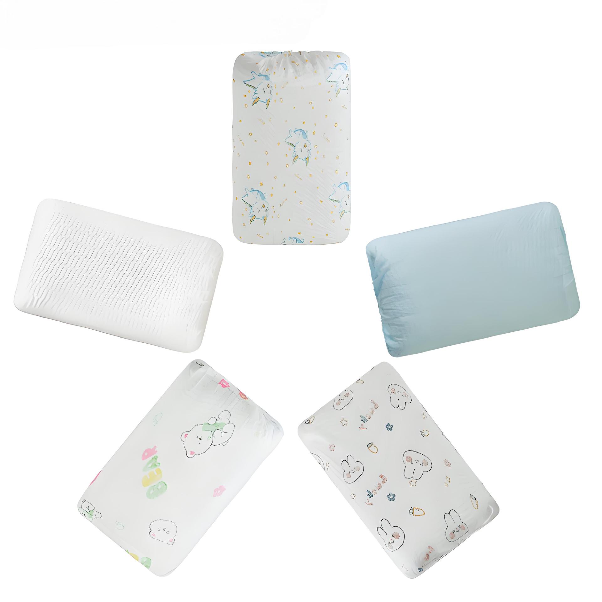 Cross-Border Disposable Pillowcases, Pillow Covers, Dirt-Proof, Hotel, Hospital, Truck Sleeper, Skin-Friendly, No-Wash Pillow Towels, Travel Print