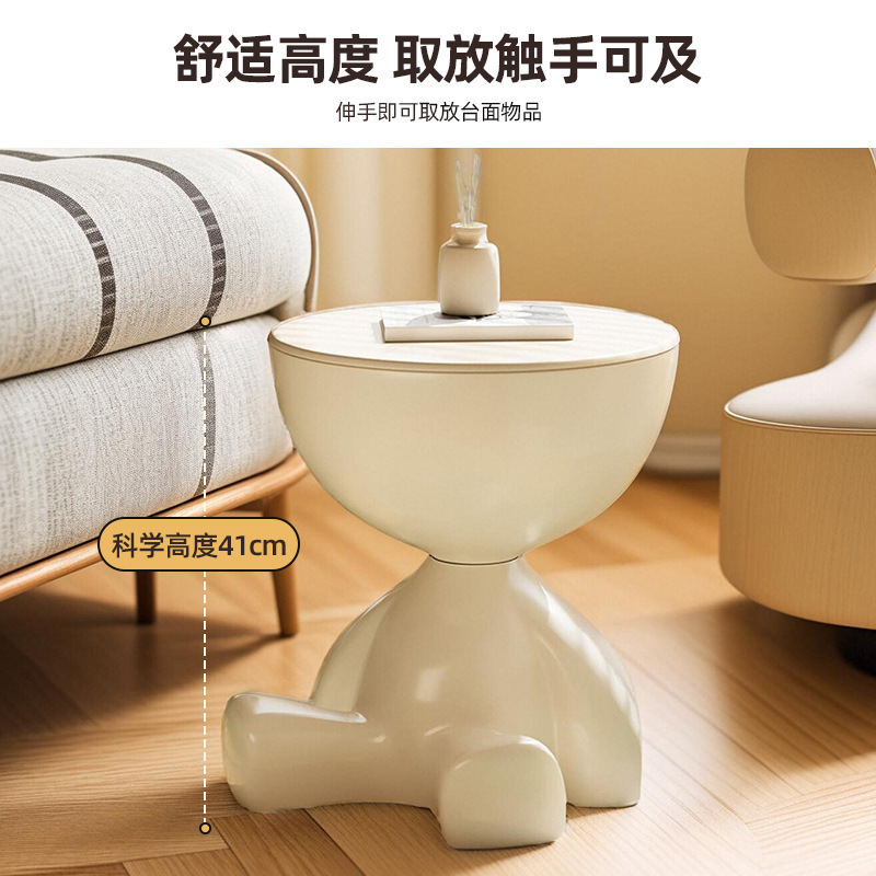 Creative Bedside Table Household Sofa Side Table Storage Rack Bedroom Balcony Removable Mini Table Small Apartment Coffee Table