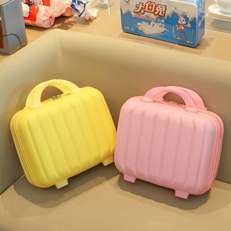 14 Inch PP Hand Luggage 3D Cartoon Pumpkin Cosmetic Case Multifunctional Mini Makeup Storage Bag Accompanying Gift