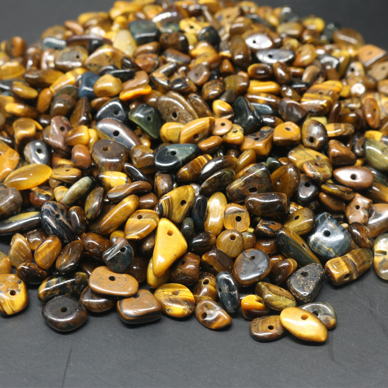 Natural Stone Gravel Loose Beads Crystal Perforated Beads 5*8mm Conformable Stone Agate Gravel DIY Jewelry Accessories 100g