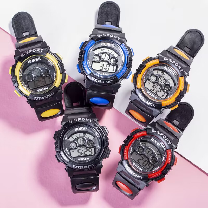 Factory direct children's watch multi-functional colorful light waterproof student electronic watch in stock 0119