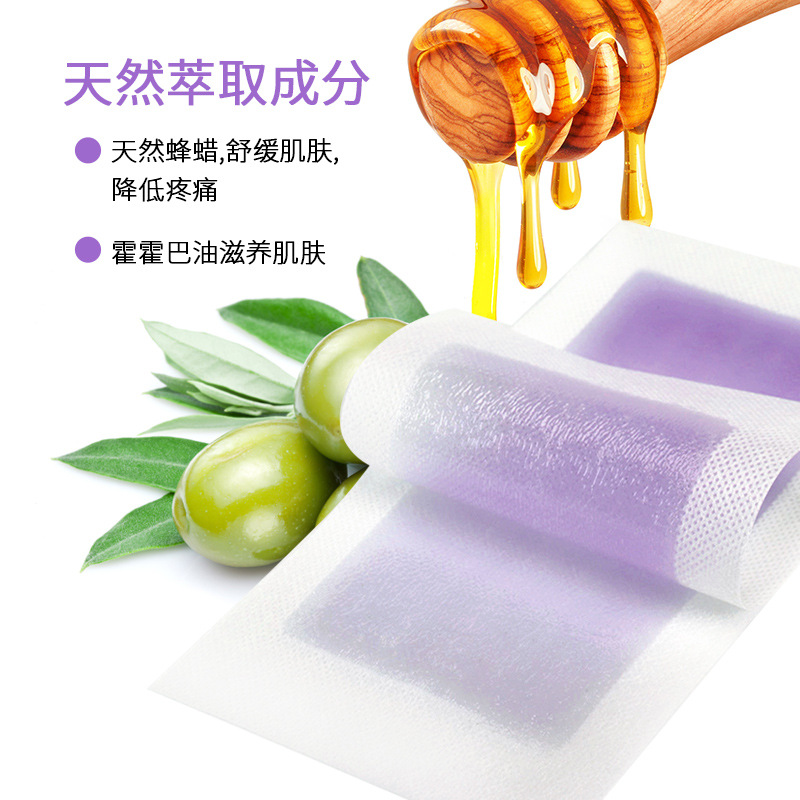 OEM custom beeswax Depilatory Wax Paper/paste depilatory honey wax paper leg whole body armpit Depilatory Wax Paper 9*18.5cm