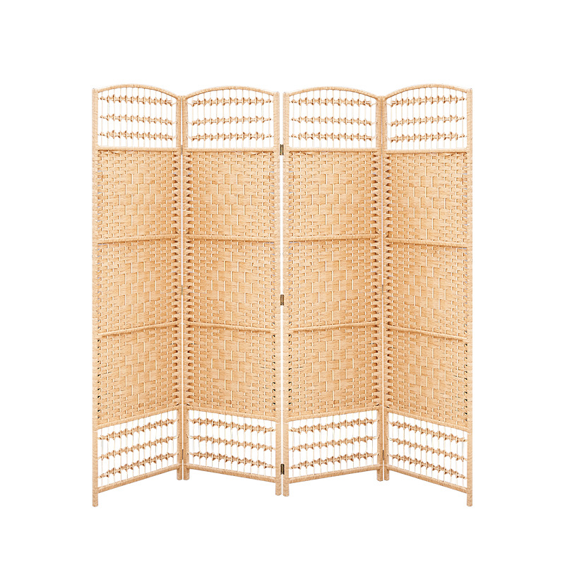 Rattan folding screen bamboo handmade living room partition hallway folding screen indoor antique any mobile screen
