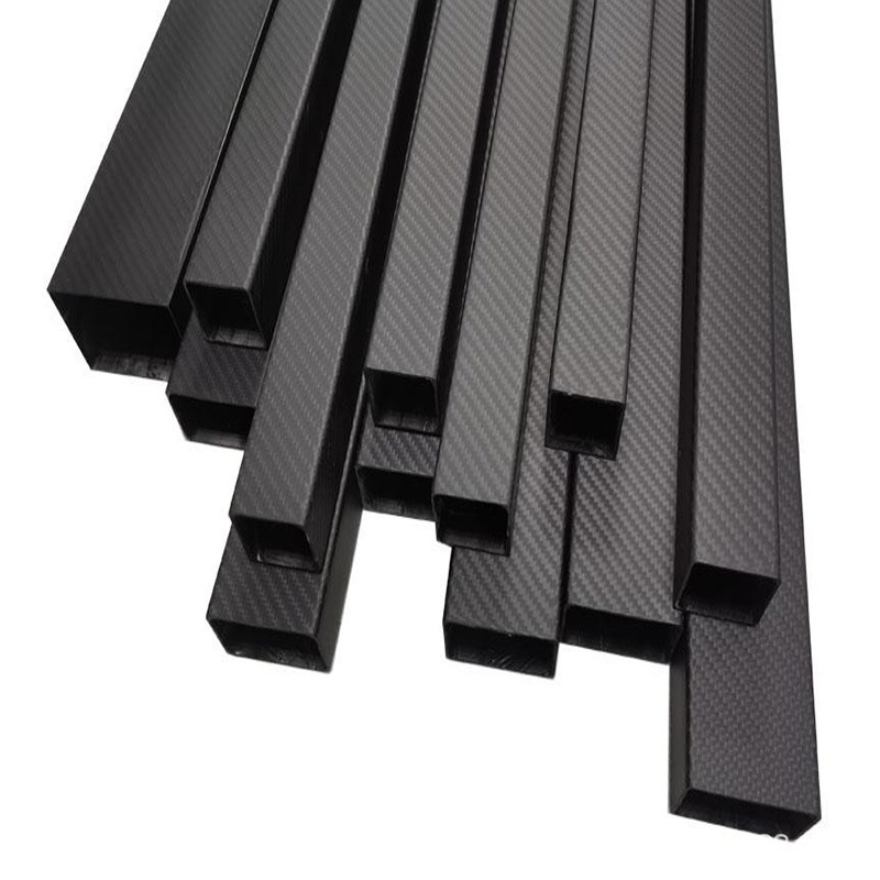 Manufacturer of Carbon Fiber Square Tube Processing, 3K Plain Surface, One-Piece Molding, Weight Reduction, Anti-Deformation Profile, Customizable