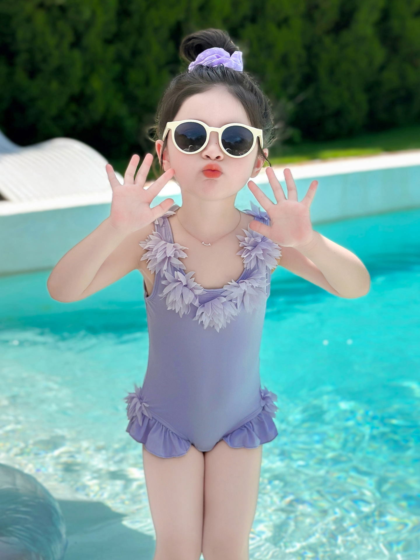 Girls Swimsuit 2025 New Kidsren's Summer One-Piece Swimsuit Baby Girl Fashionable Girl Summer Quick-Drying Swimsuit