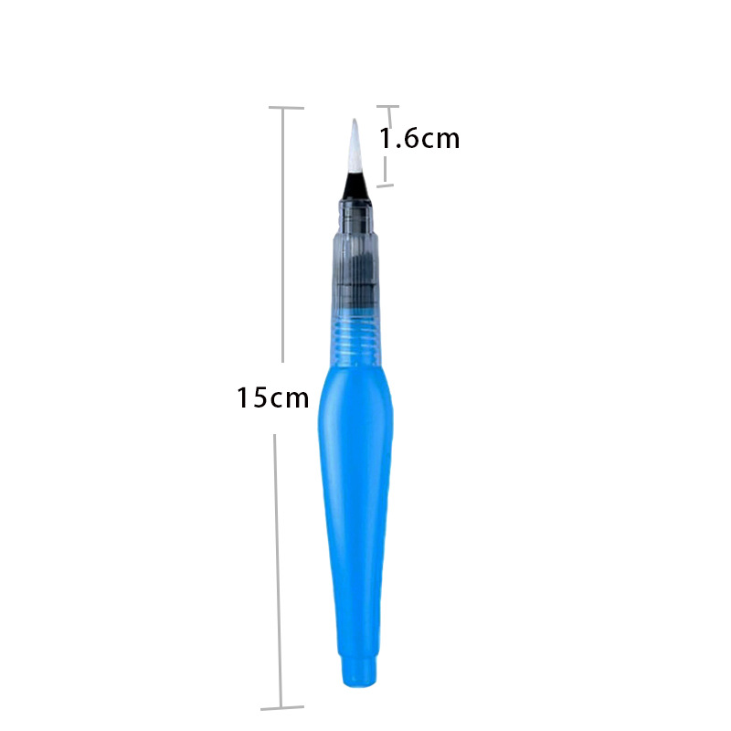 Cross-Border Fountain Pen Factory Direct Supply Pointed Flat Head Colored Lead Water Storage Brush Special Nylon Painting Pen Set
