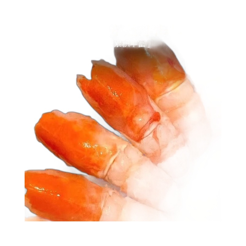 Arctic Sweet Shrimp with Seeds, Arctic Shrimp Belly Seeds, Ready-To-Eat Cooked Frozen Non-Sashimi Polar Bear Ice Shrimp with Seeds, Fresh Ingot Shrimp