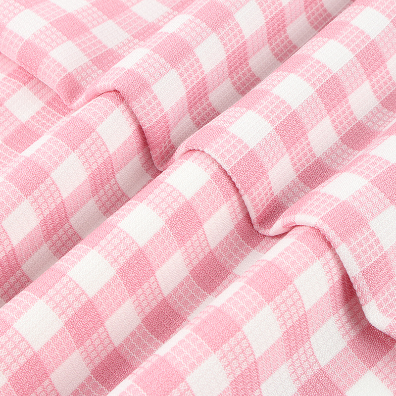 Spot Full Polyester Chaoyang Plaid Fabric Spring and Autum Women's Candy Color Children's Clothing Shirt Dress Plaid Jk Fabric