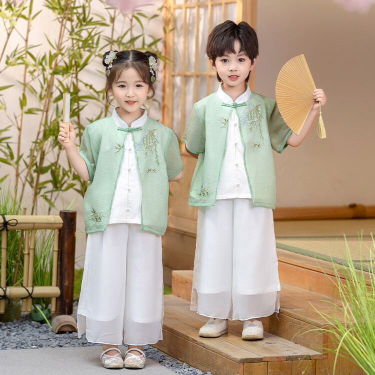 Летний ханфу для мальчиков, костюм для выступлений в детском саду, танг для детей