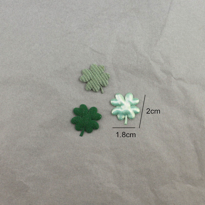 2cm Double-Sided Cloth Four-Leaf Clover Accessories DIY Hair Accessories Materials Clothing Shoes Socks Decoration Accessories