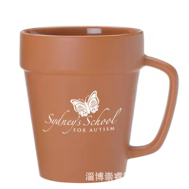 Creative Pastoral Style Mug, Classic Mexican Style Terracotta Color Export Ceramic Mug, Hot Selling Red Earth Garden Mug