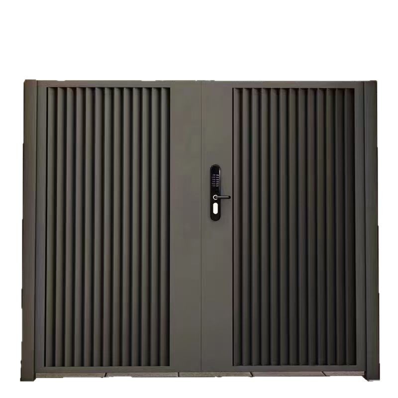 New Chinese Style Villa Courtyard Door Aluminum Alloy Single and Double Door Rural Self-Built House Sliding Door Anti-Theft Door Courtyard Door