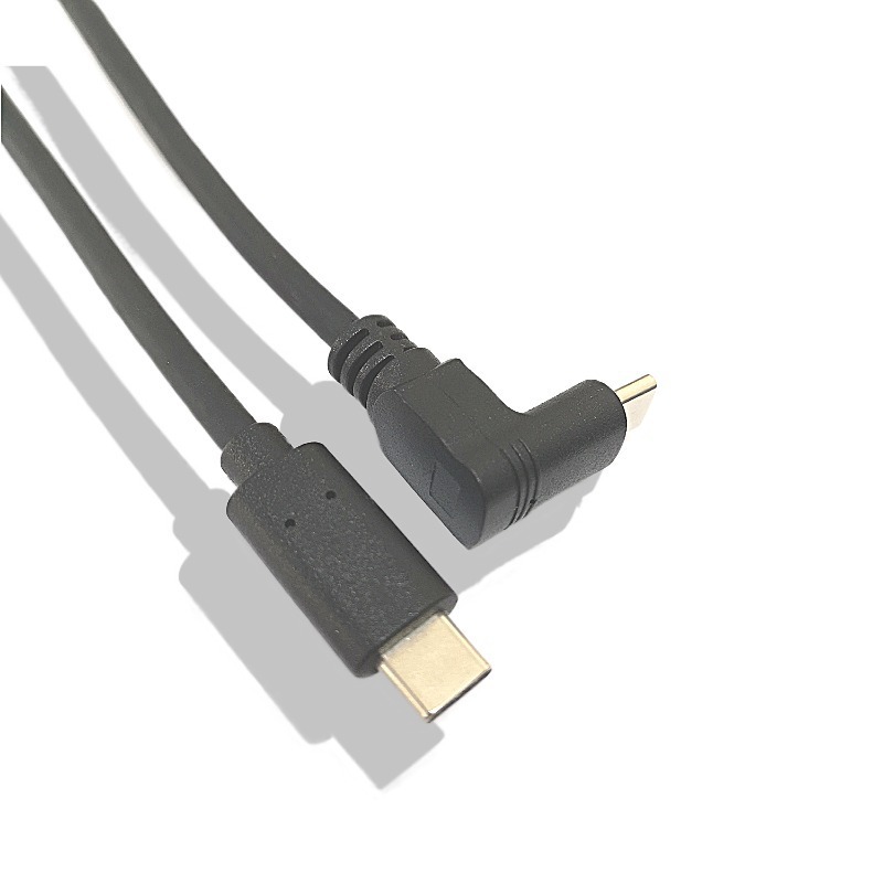 Customized TYPE-C3.1 90 degree video line GEN2 10GB 60W double head Type c line screen