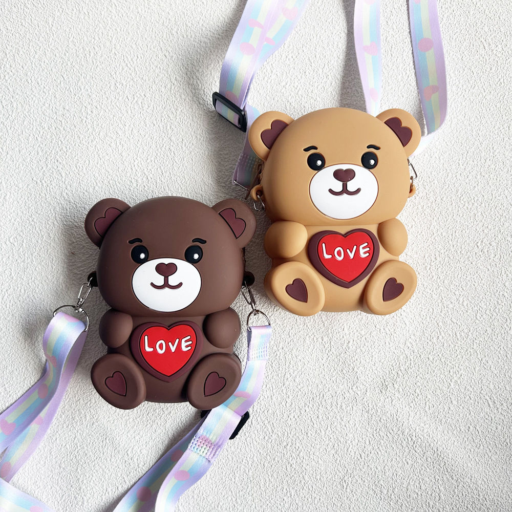 Popular Cartoon Coin Purse Children's Doll Bag Silicone Coin Purse Baby Crossbody Bag Storage Bag Factory Direct Sale