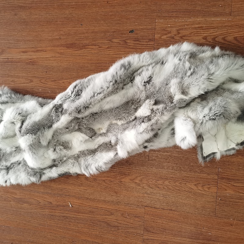Wholesale Rabbit Skin Home Rabbit Fur Yellow Green Purple Blue Leather Mattress Fur Blanket Pillow Clothing Raw Materials