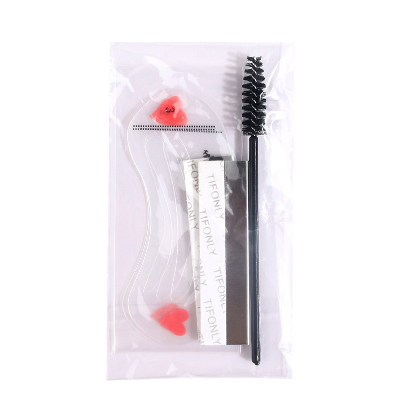 Eyebrow Gift Pack Eyebrow Trimming Blade Spiral Small Eyebrow Brush Eyelash Comb Makeup Eyebrow Trimming Tool Auxiliary Novice Eyebrow Drawing Card