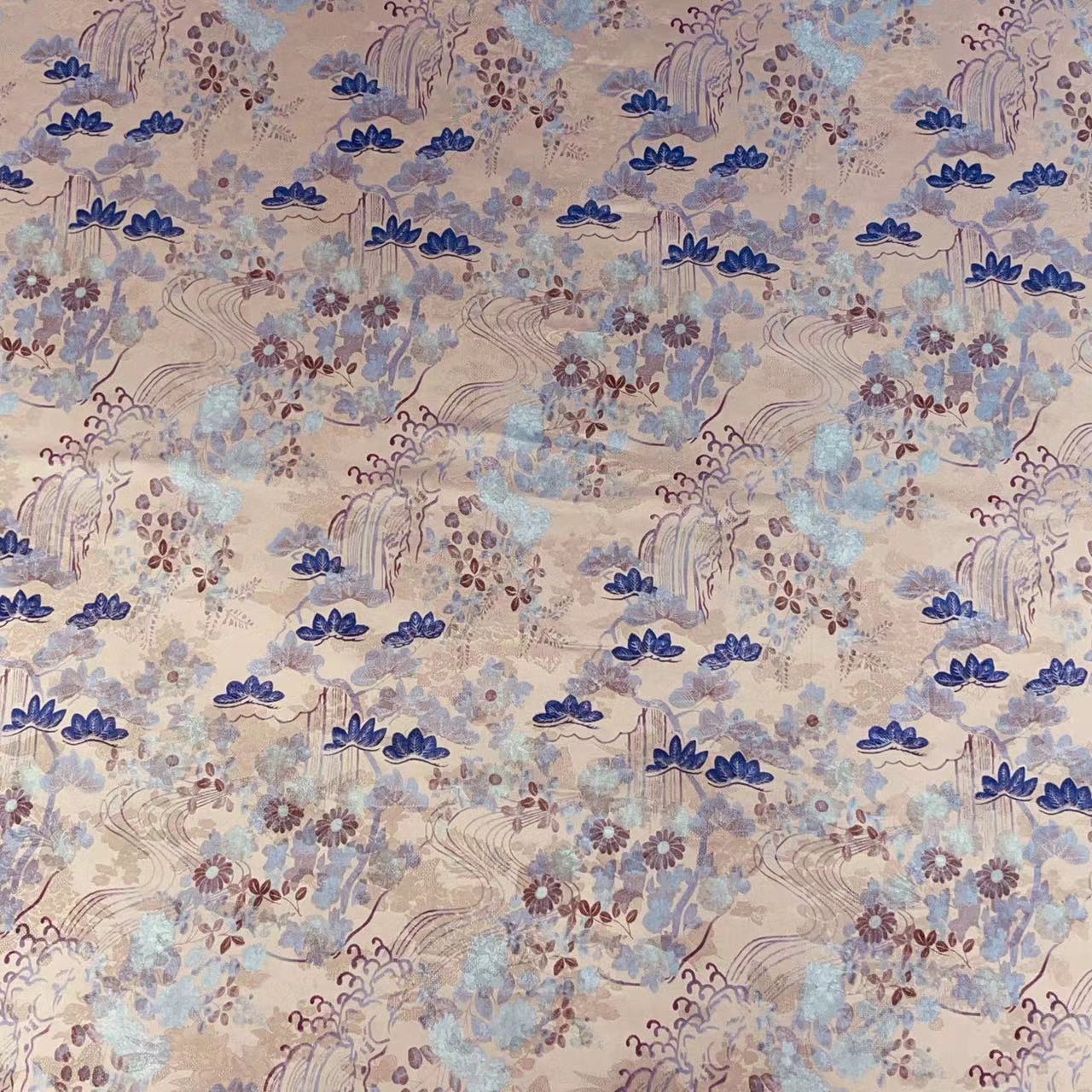 Новая имитация уксусной кислоты прохладное ощущение двусторонняя печатная ткань для одежды легкая висячая шёлковая чонгсан