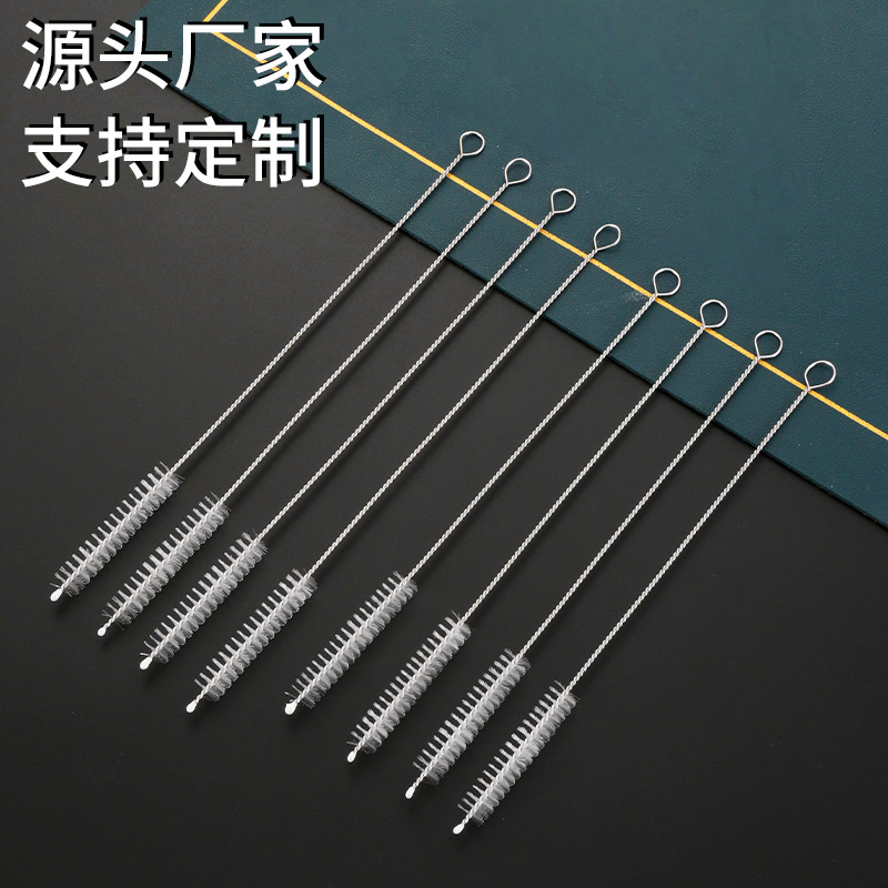 Щетка для соломинки, щетка для чистки, щетка для зазоров, трубочная щетка, щетка из нержавеющей стали, пластика, силикона, нейлона для бутылочек